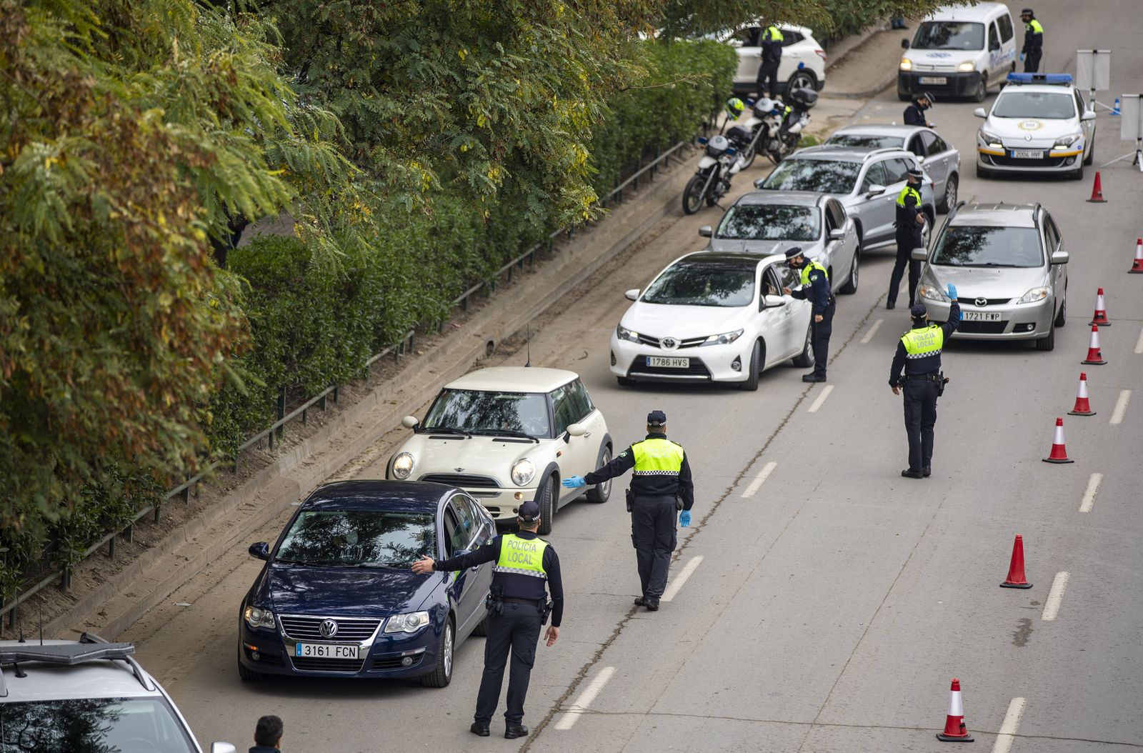 Controles policiales en la capital onubense.