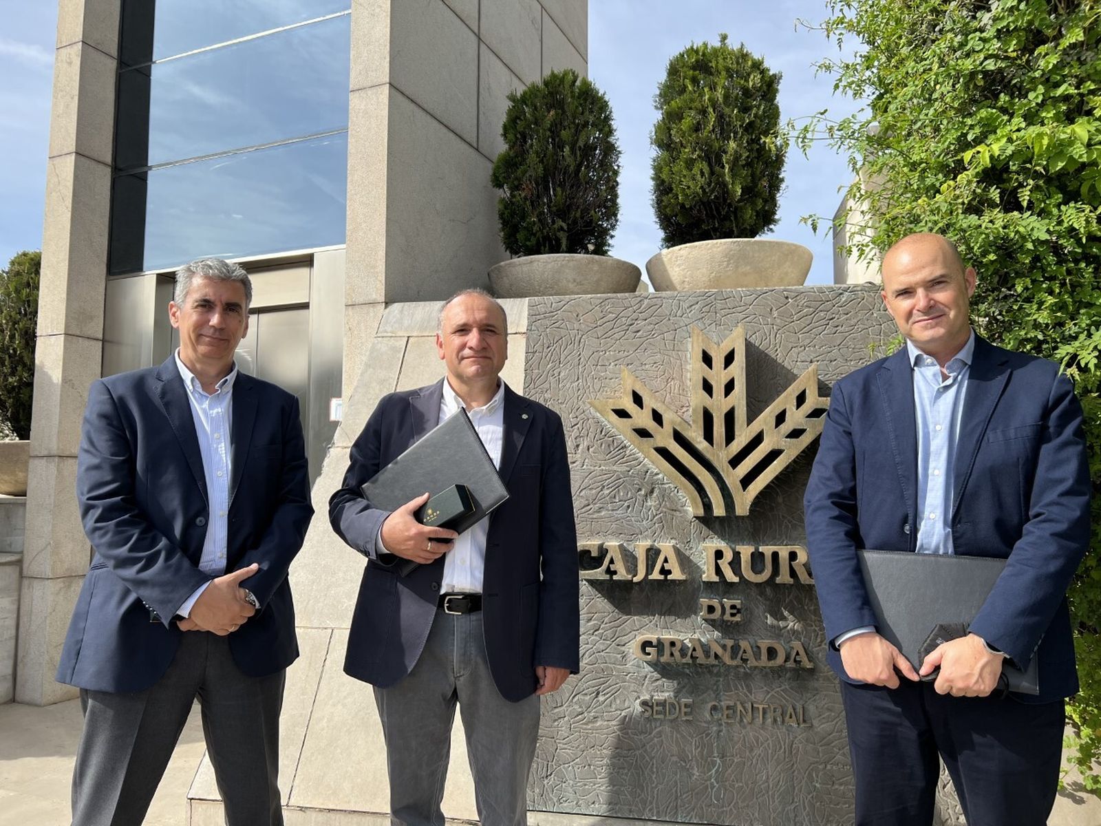 Ángel Aguilera, Fermín Baena y José Moral Santas.