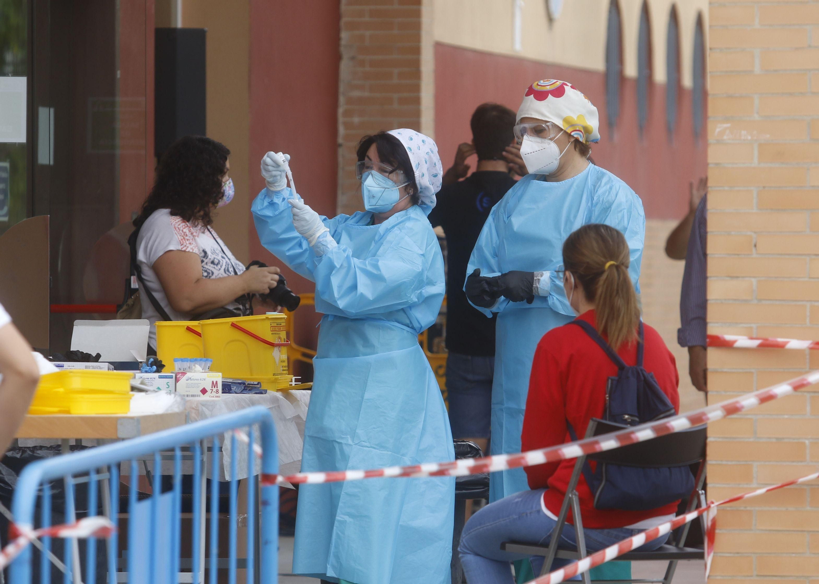 El cribado masivo de covid-19 en Lucena, en fotografías