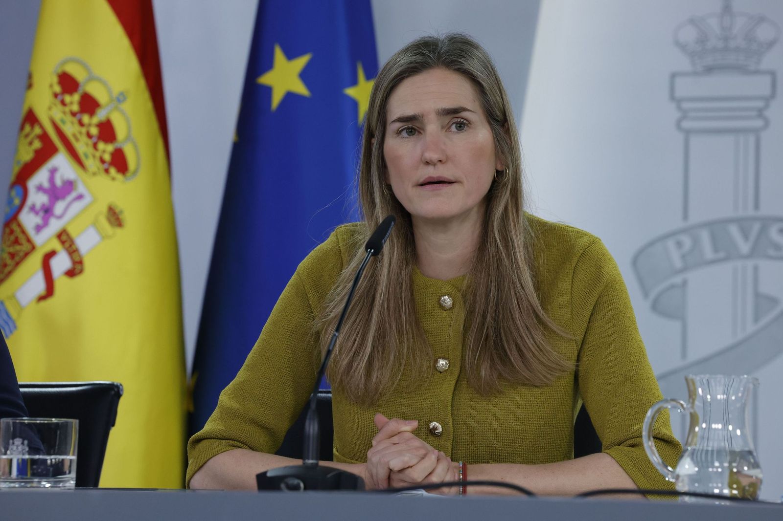 La vicepresidenta tercera y ministra para la Transición Ecológica y el Reto Demográfico, Sara Aagesen , ofrece una rueda de prensa posterior a la reunión del Consejo de Ministros, este martes, en Madrid.