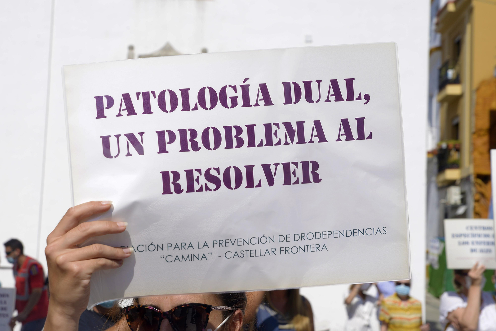 Fotos de la concentración en el día de la lucha contra las drogas en Algeciras.