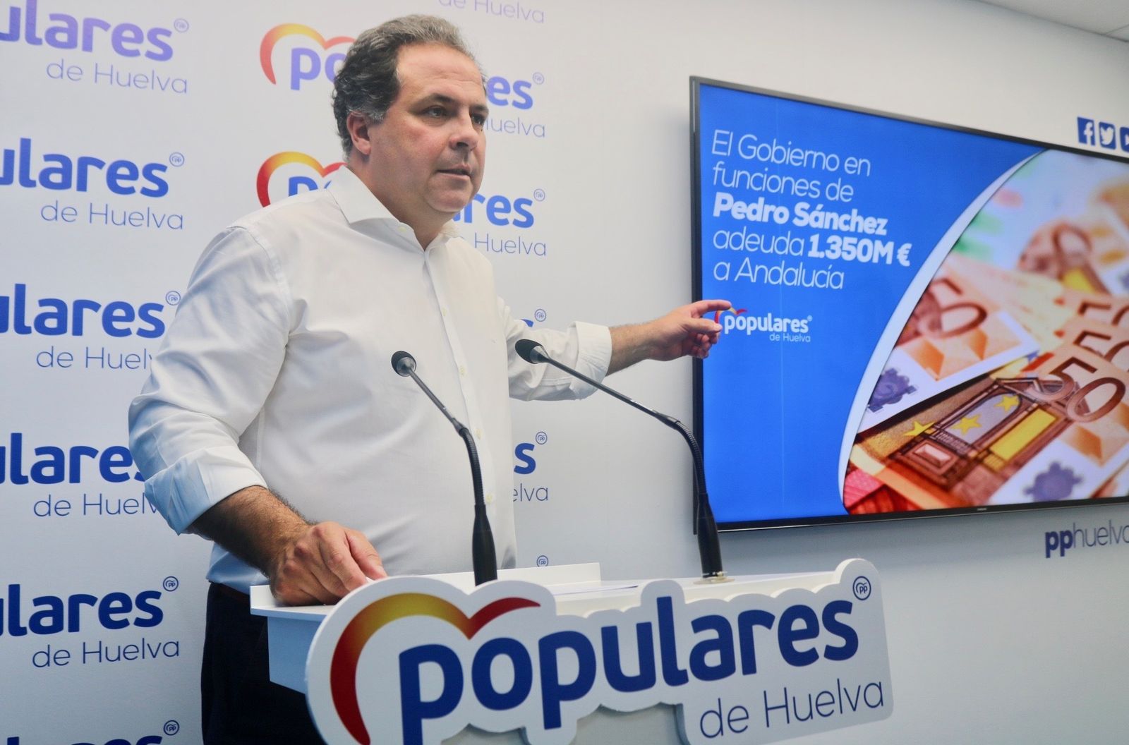 El portavoz del PP en la Diputación de Huelva, Juan Carlos Duarte.