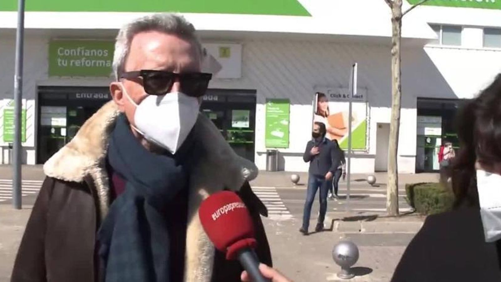 José Ortega Cano, este martes, haciendo declaraciones a la prensa.