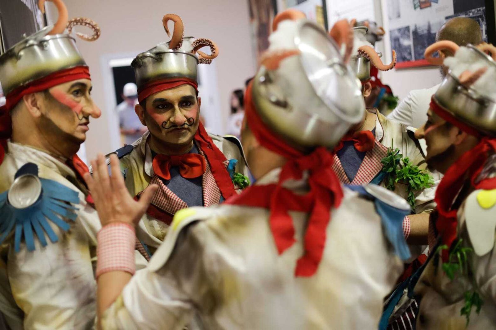 El ambiente en los camerinos del teatro.