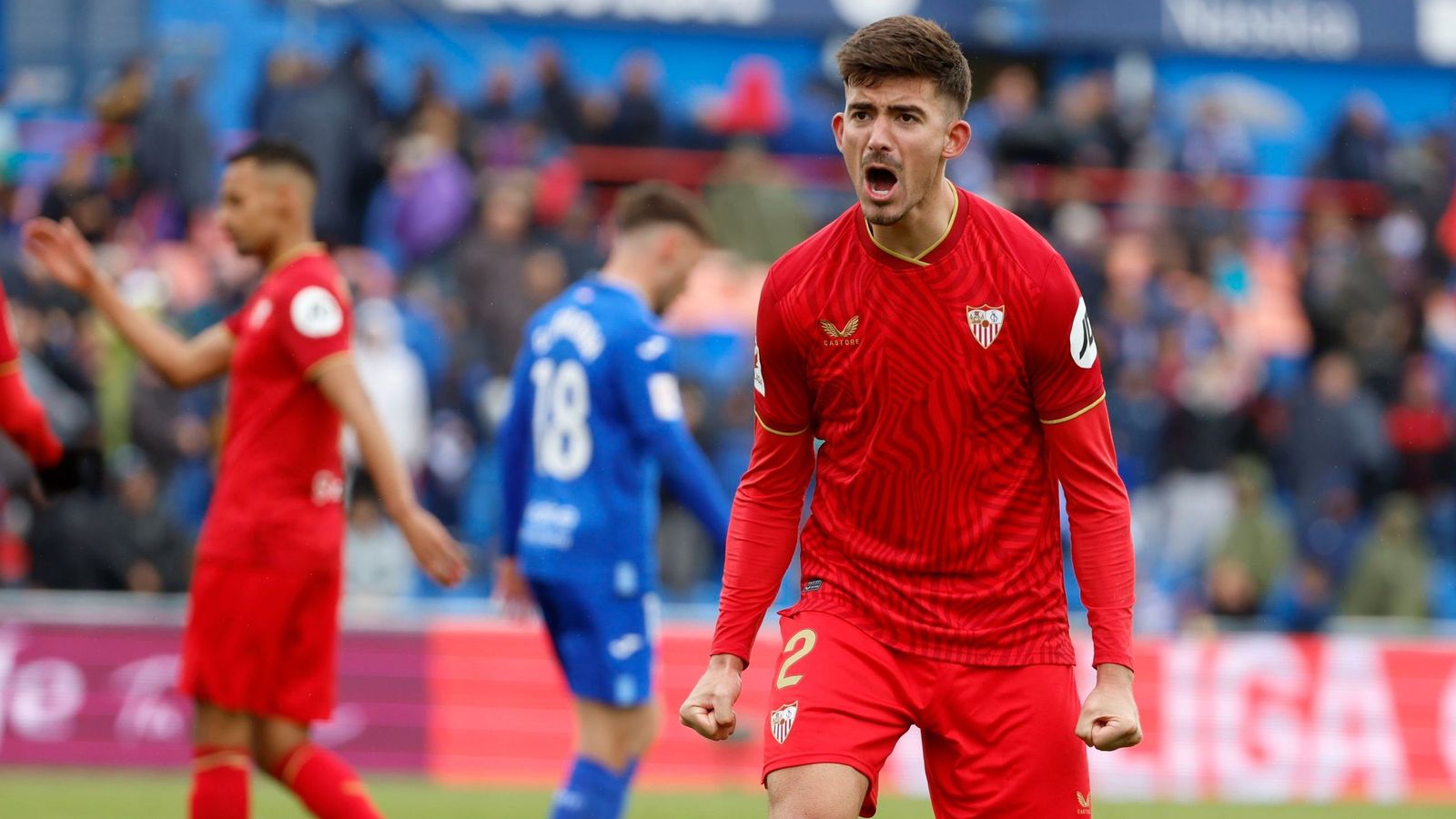 Kike Salas en el encuentro entre el Sevilla y el Getafe.