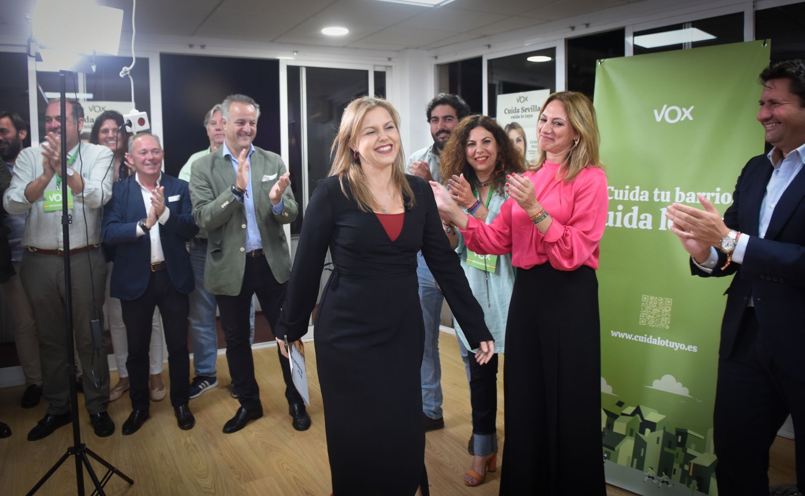 Las imágenes de Cristina Peláez, en la sede de VOX