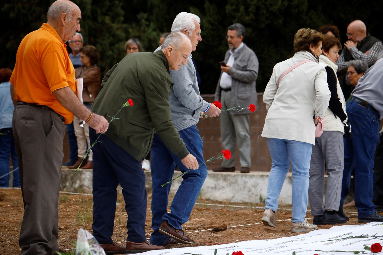 El acto de homenaje previo a las exhumaciones de las fosas en la Salud, en imágenes