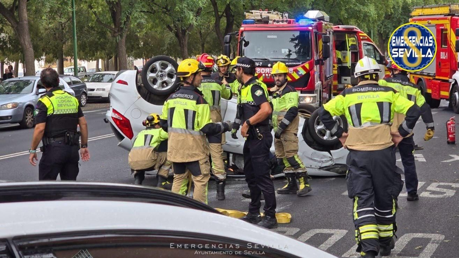 Accidente en la Ronda del Tamarguillo.