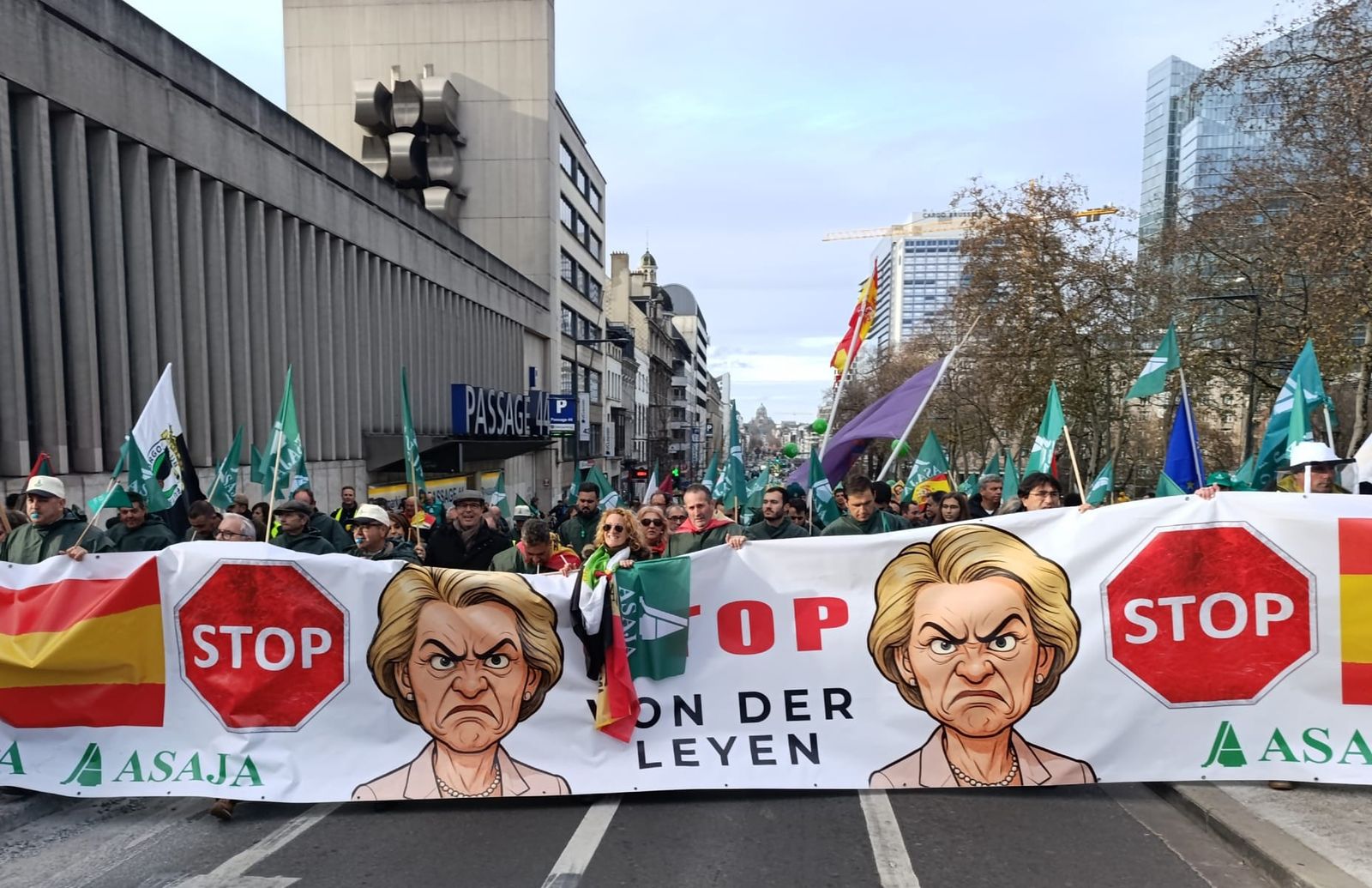Manifestación de ASAJA-Córdoba en Bruselas.