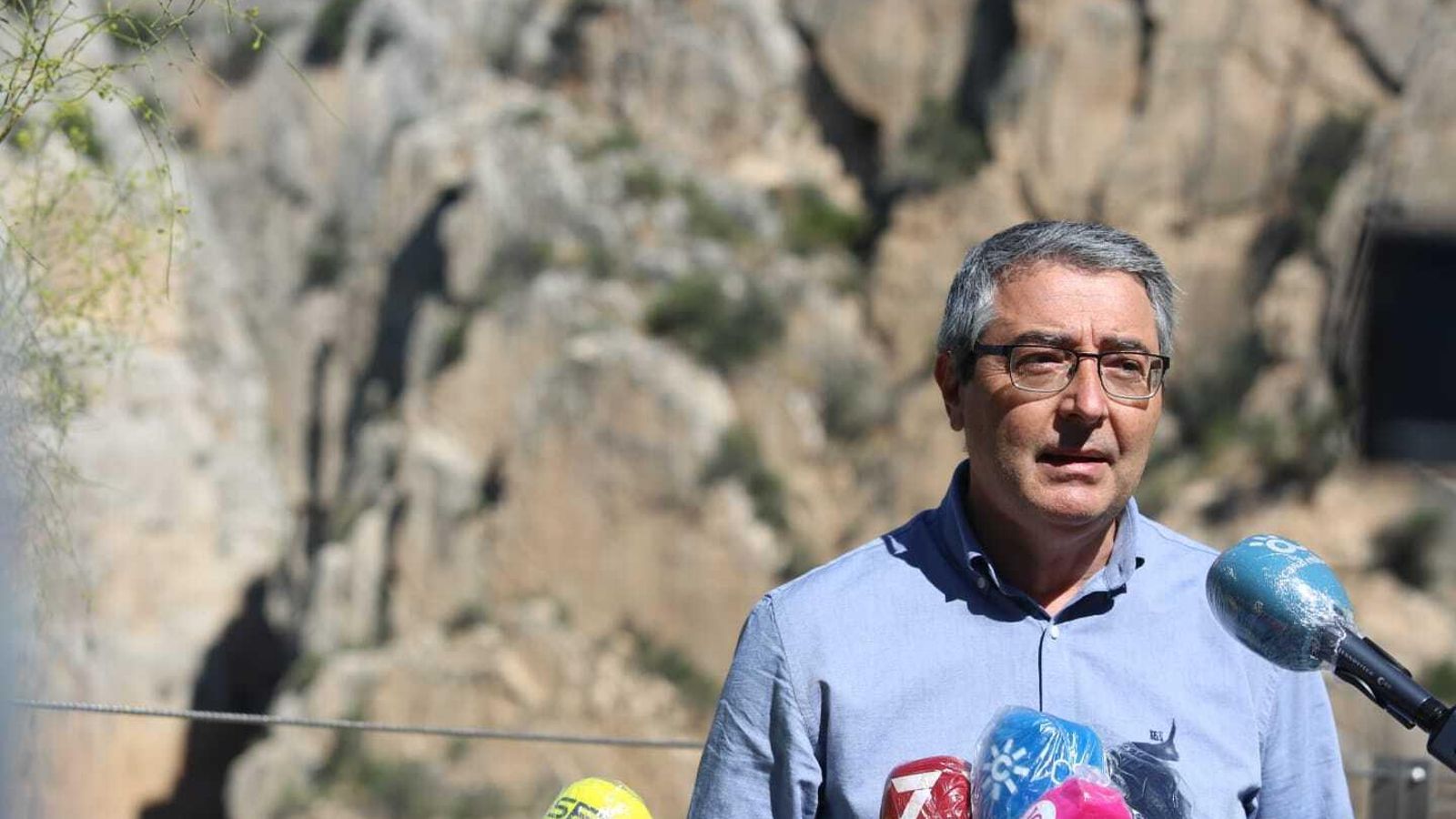 Francisco Salado, esta mañana en el Caminito del Rey.