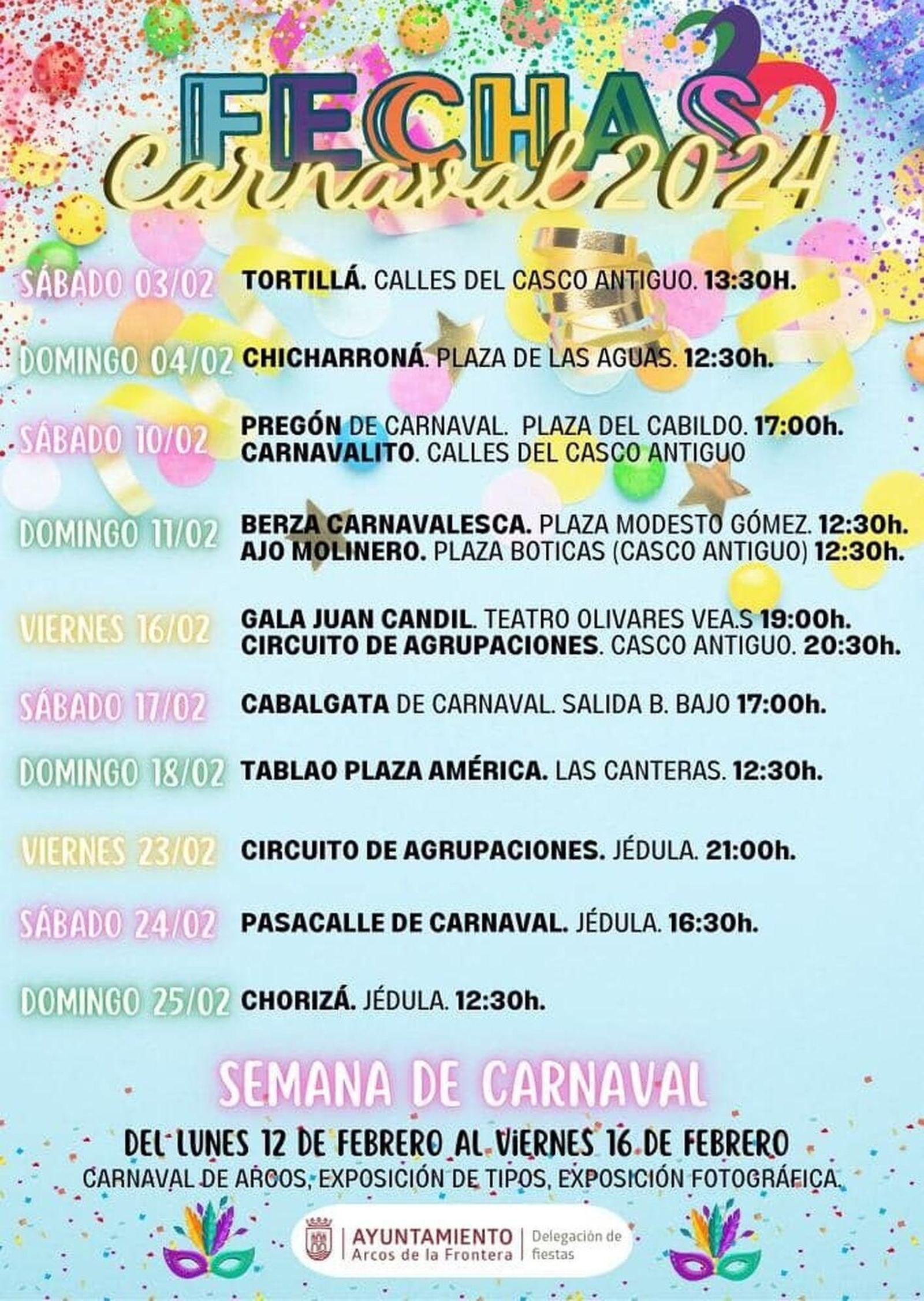 Cartel del Carnaval de Arcos 2024.