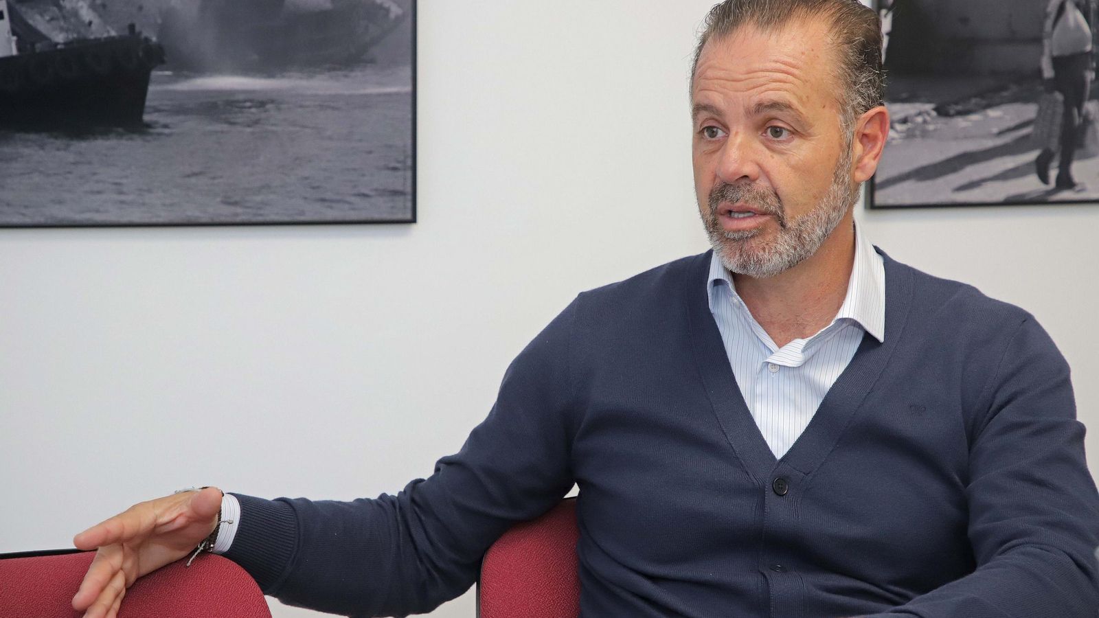 Cózar, durante la entrevista.