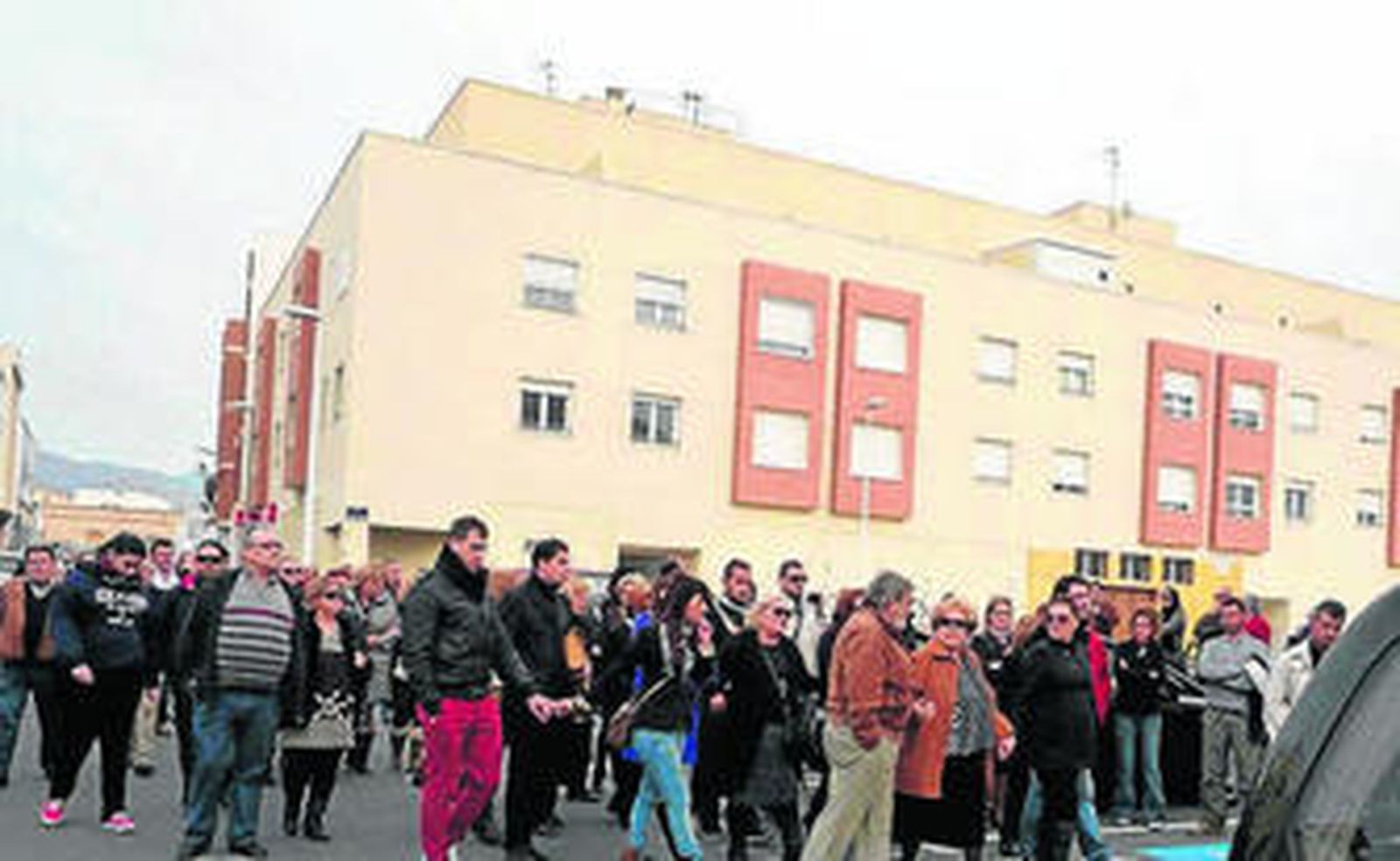 Llegada al templo para la Misa.