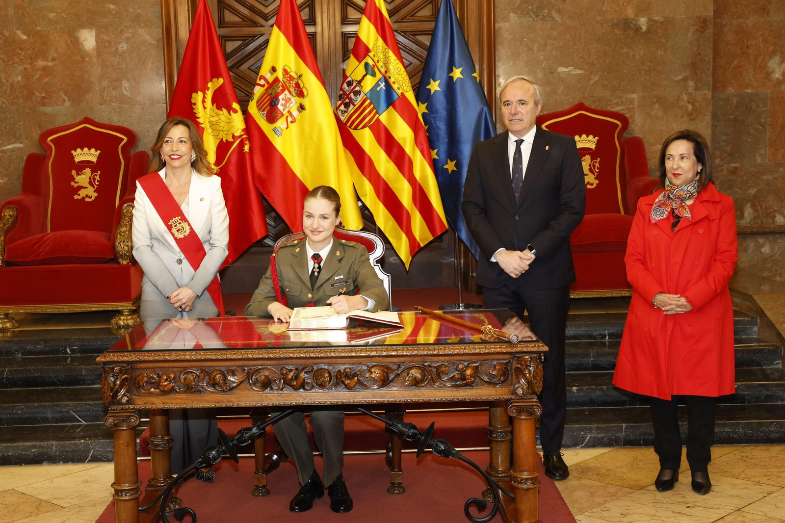 La princesa Leonor, en su primer acto institucional en solitario en Zaragoza