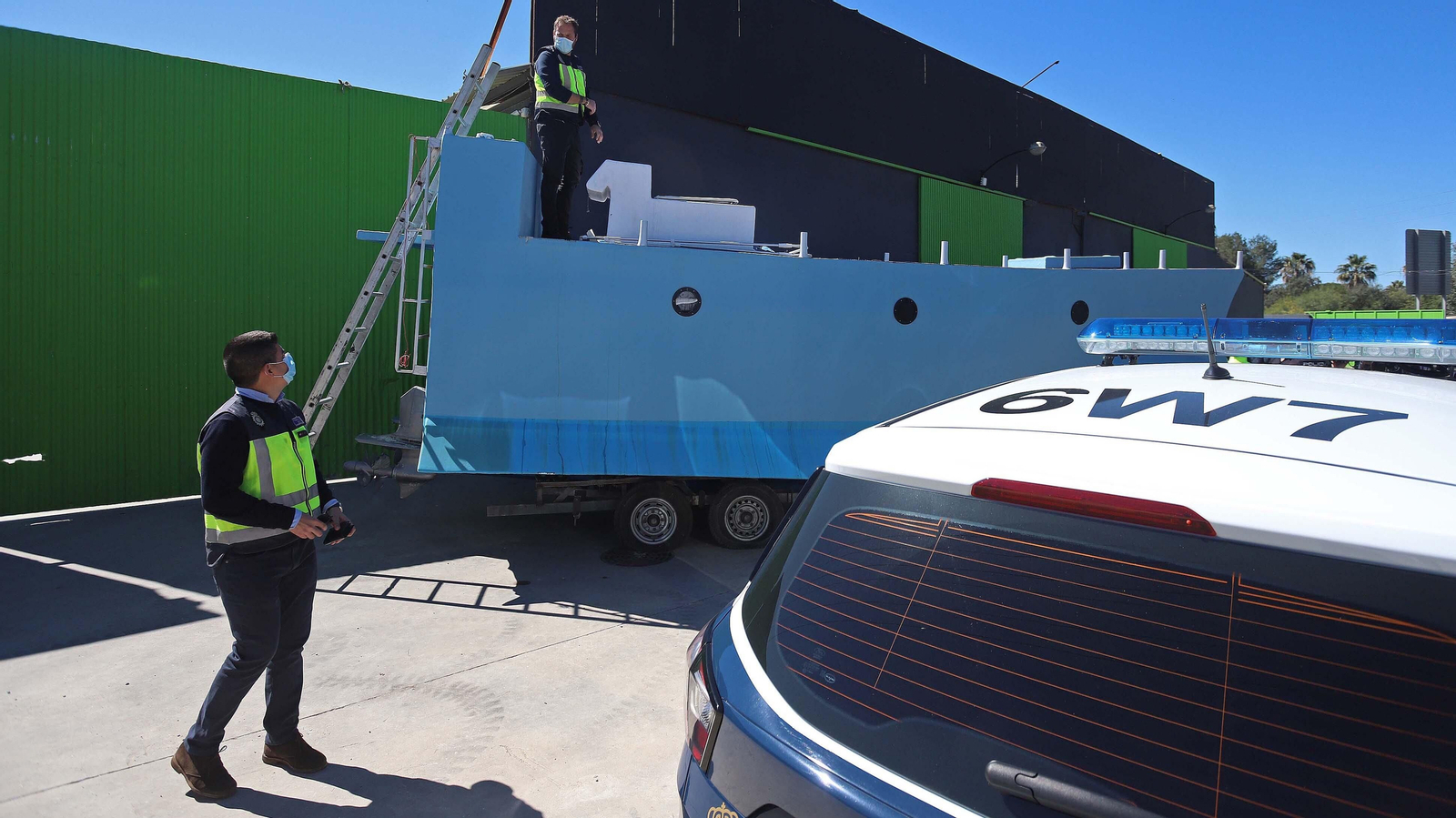 Primer  'narcosubmarino' localizado en España