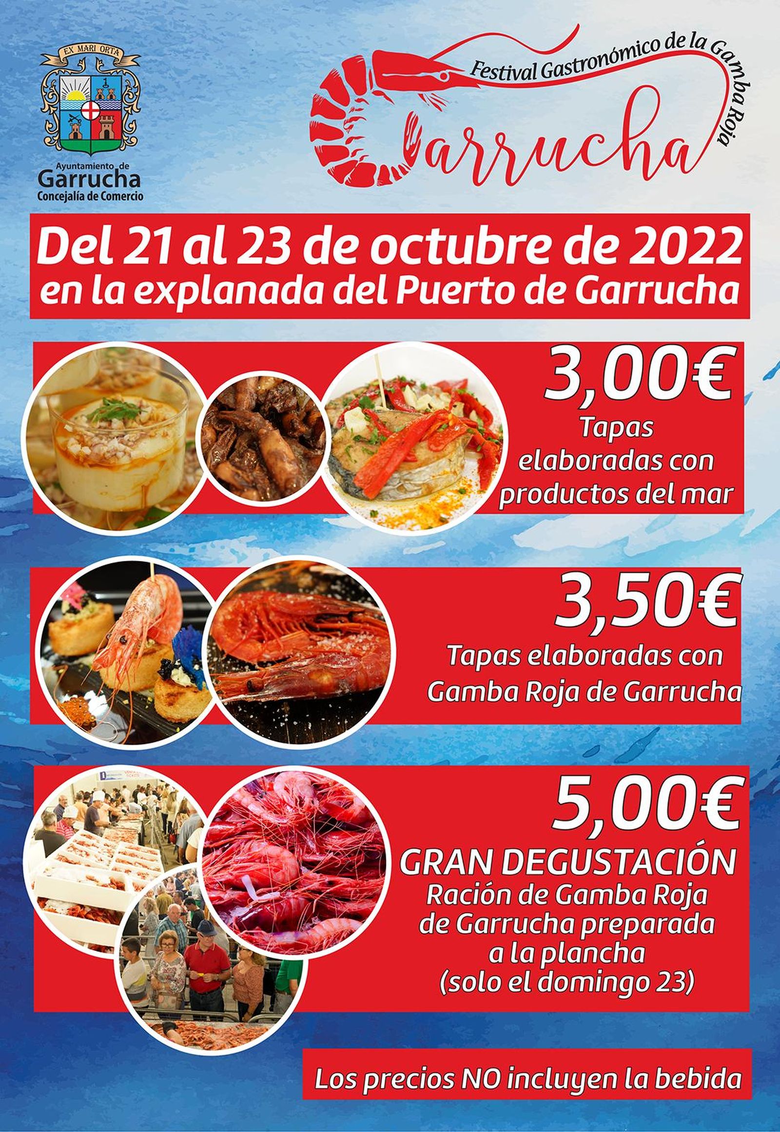 Cartel del III Festival de la Gamba Roja de Garrucha.