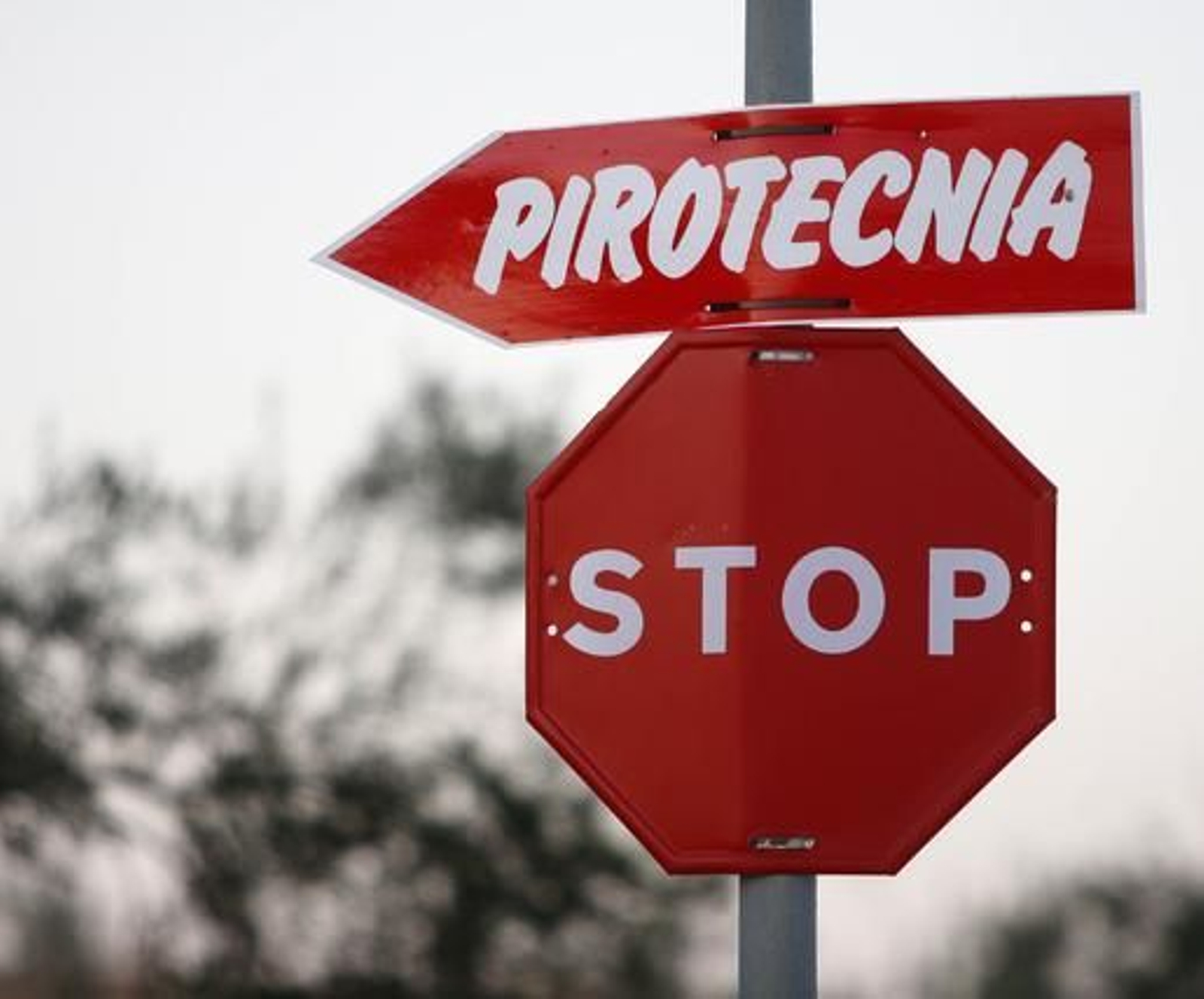 Una señal indicaba el lugar de la pirotecnia.

Foto: Belén Vargas