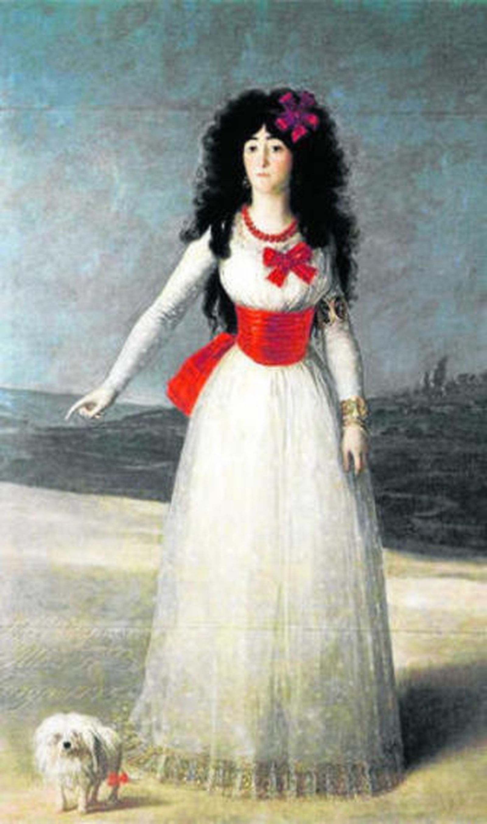 La duquesa de Alba, en el retrato de Goya que alberga el Palacio de Liria.