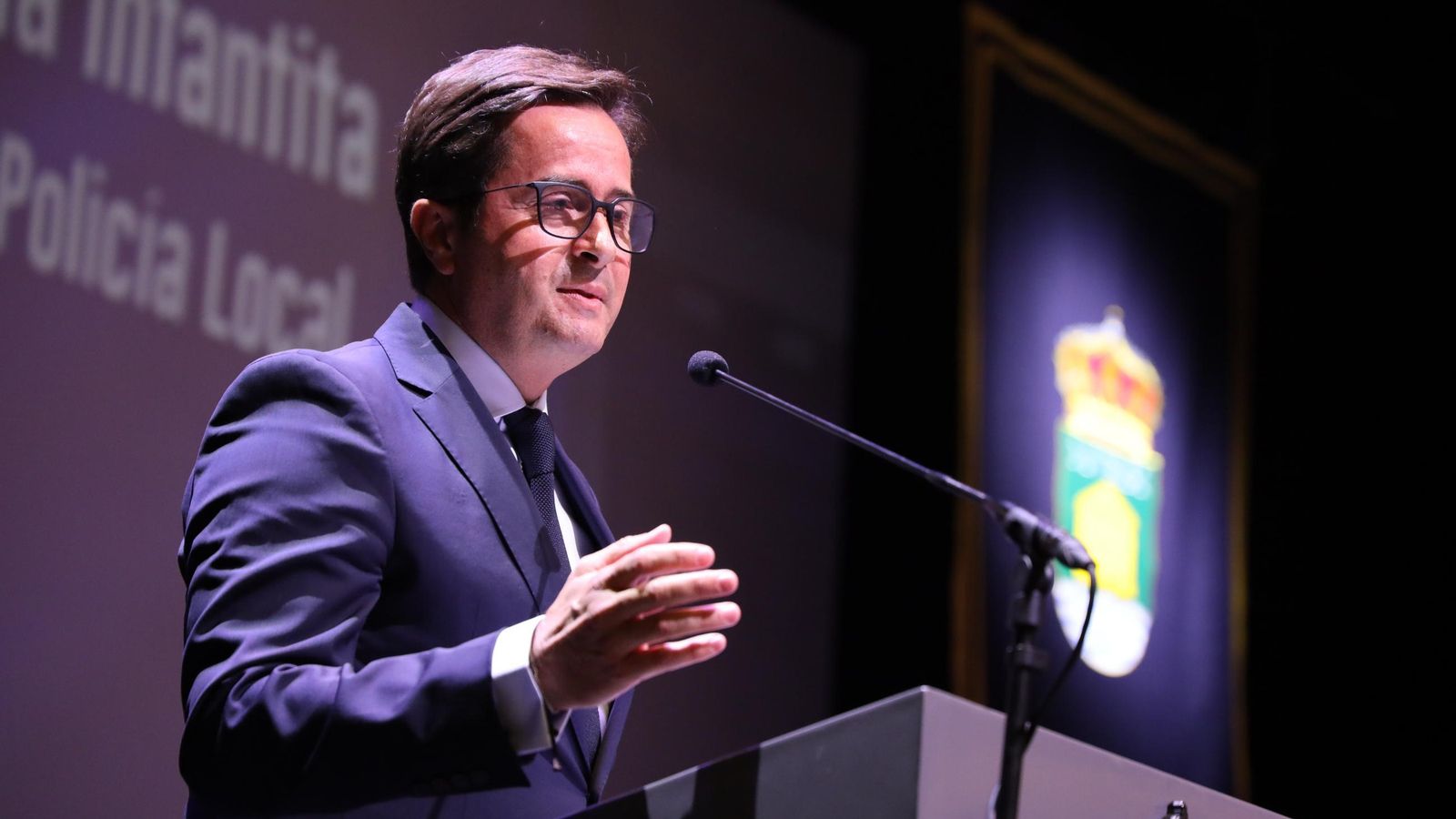 Francisco Góngora, alcalde ejidense, durante su intervención en el acto