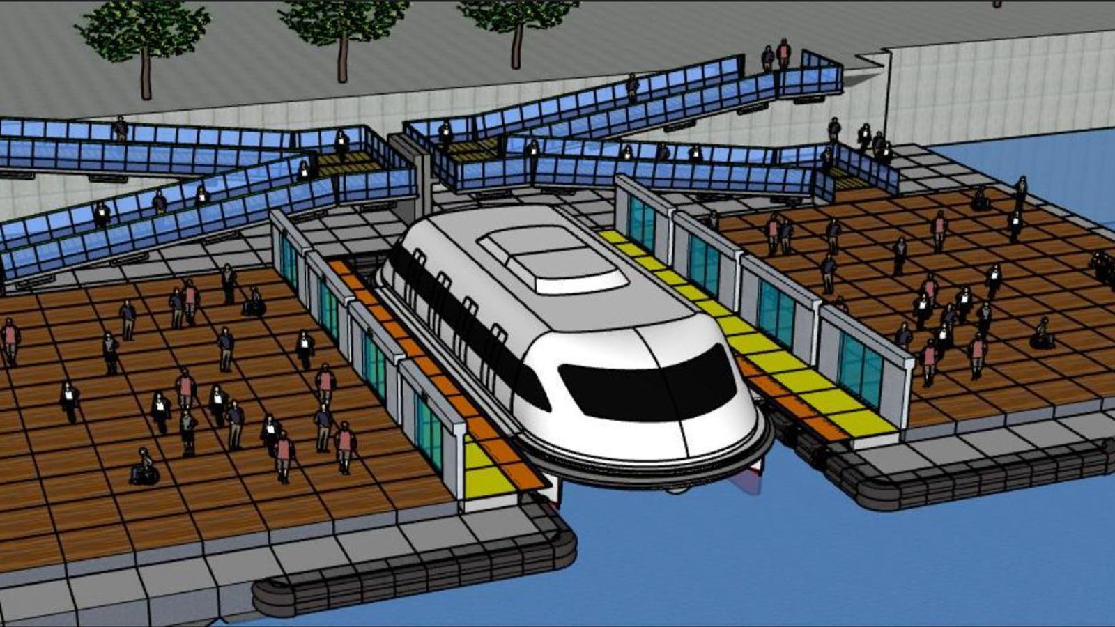 Así sería el embarque y desembarque.