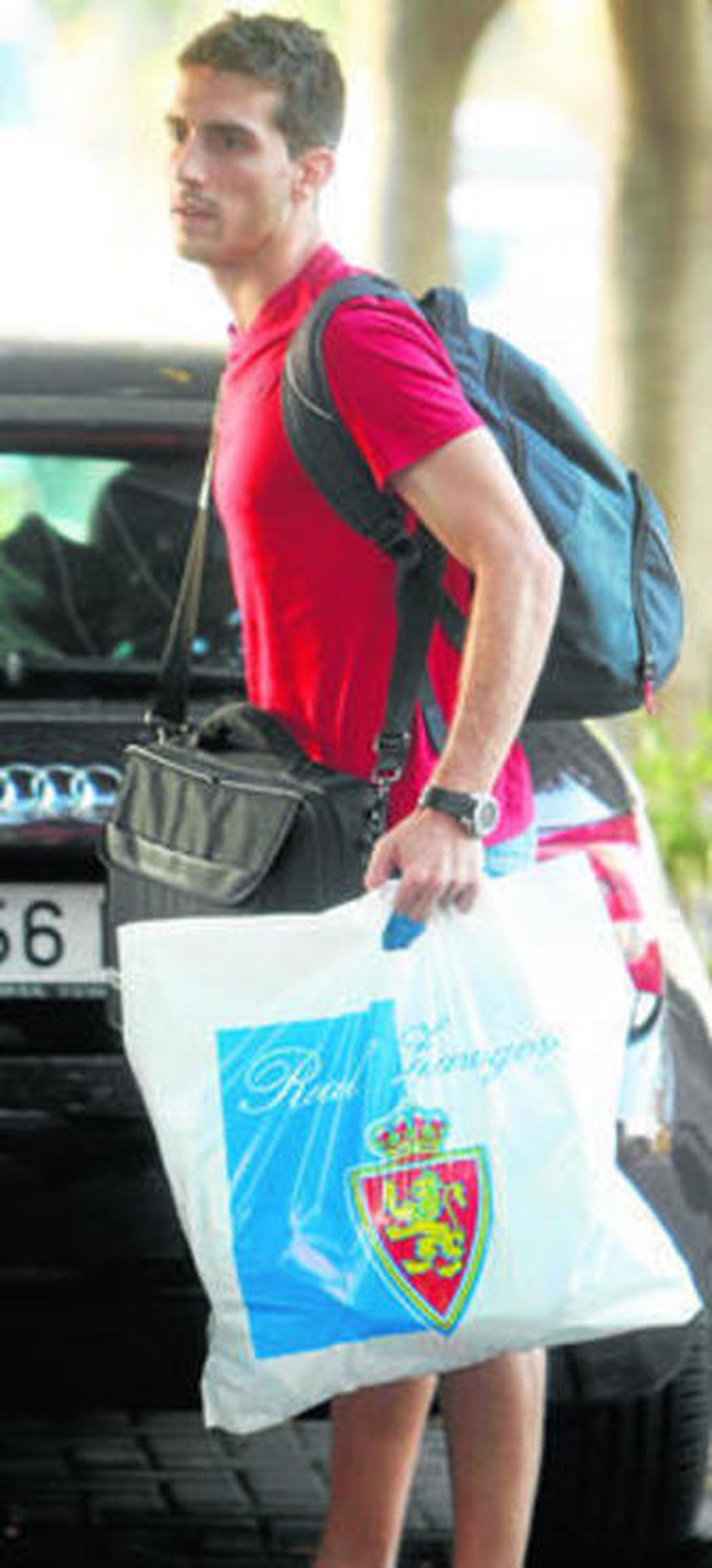 Lucas Porcar, a su llegada ayer por la tarde a Jerez.