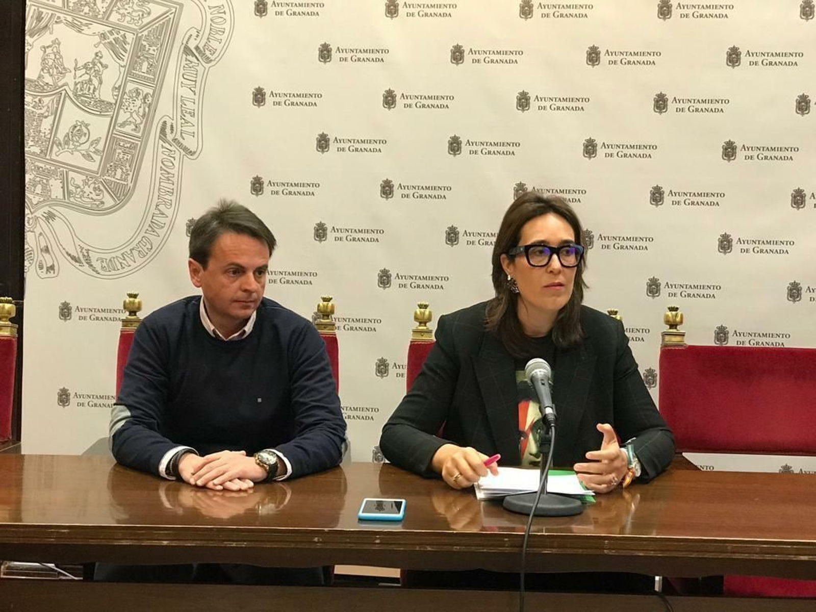 María Francés y Juan Antonio Fuentes, en la rueda de prensa de ayer.