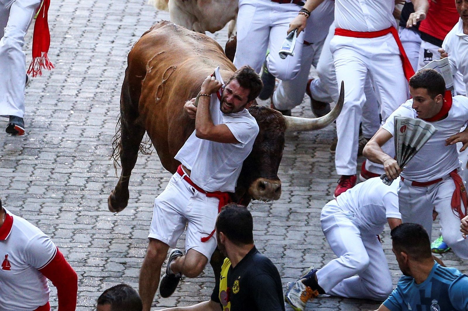 Imágenes del último encierro de Sanfermines