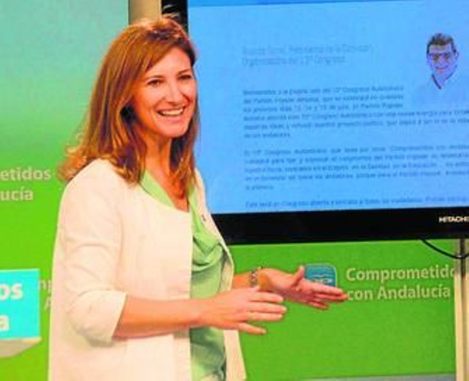 Alicia Martínez, ayer en la sede del PP.