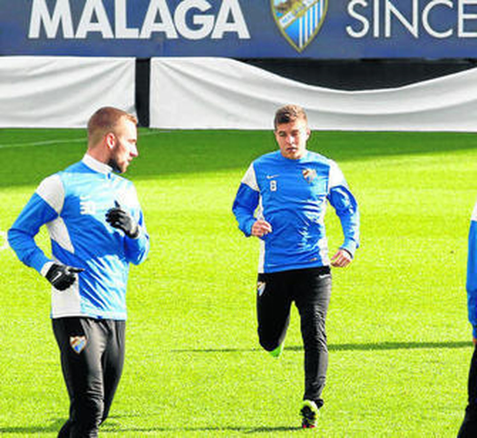 Portillo, en un entrenamiento reciente en La Rosaleda.