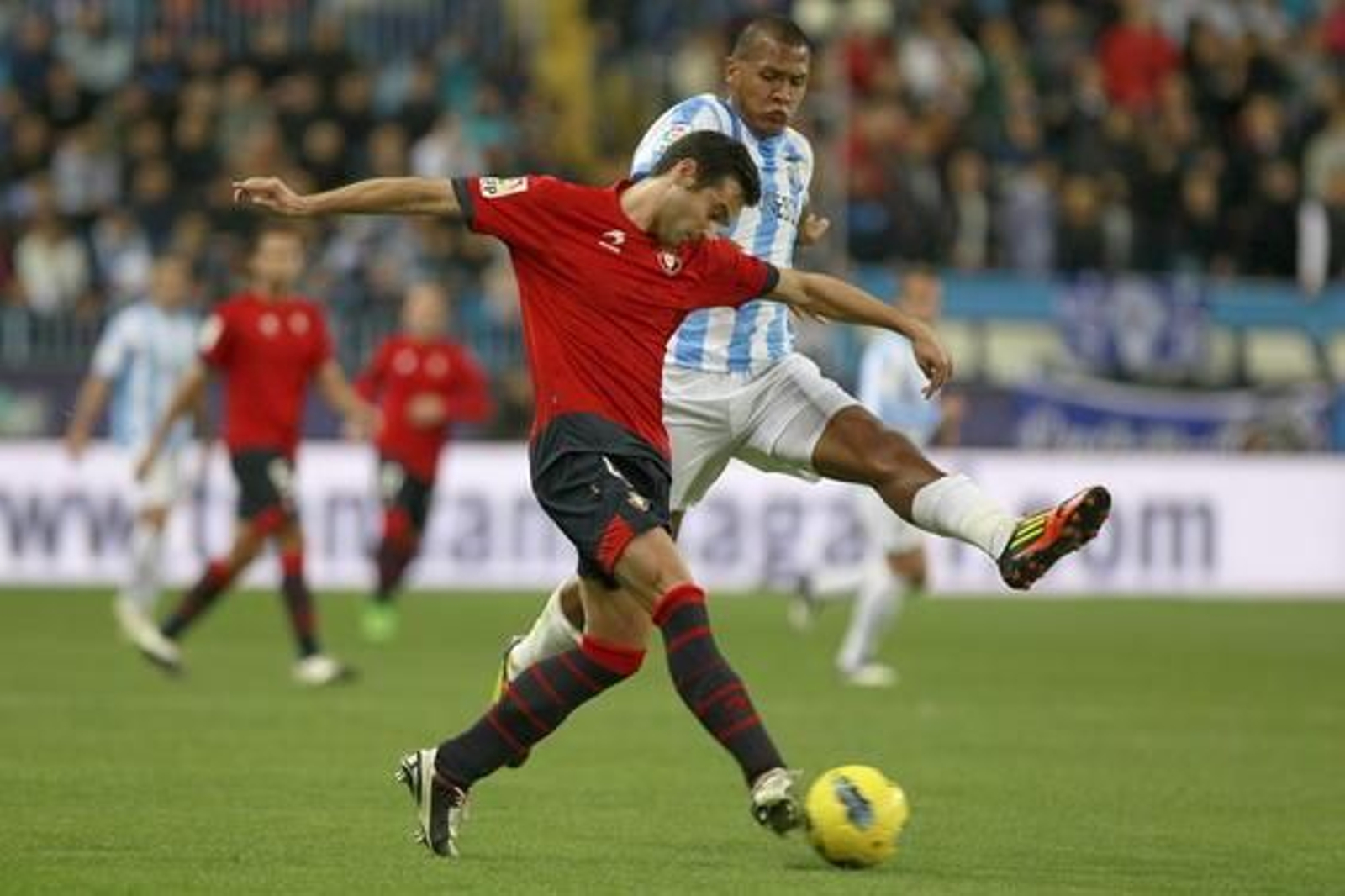 El gol de Juanmi puso las tablas a un partido donde el Málaga lo hizo y deshizo todo. 

Foto: AFP