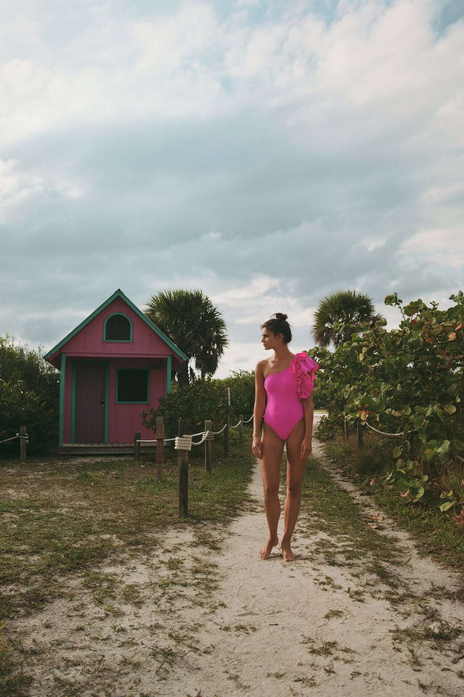 Imagen del bañador flamenco de Zara