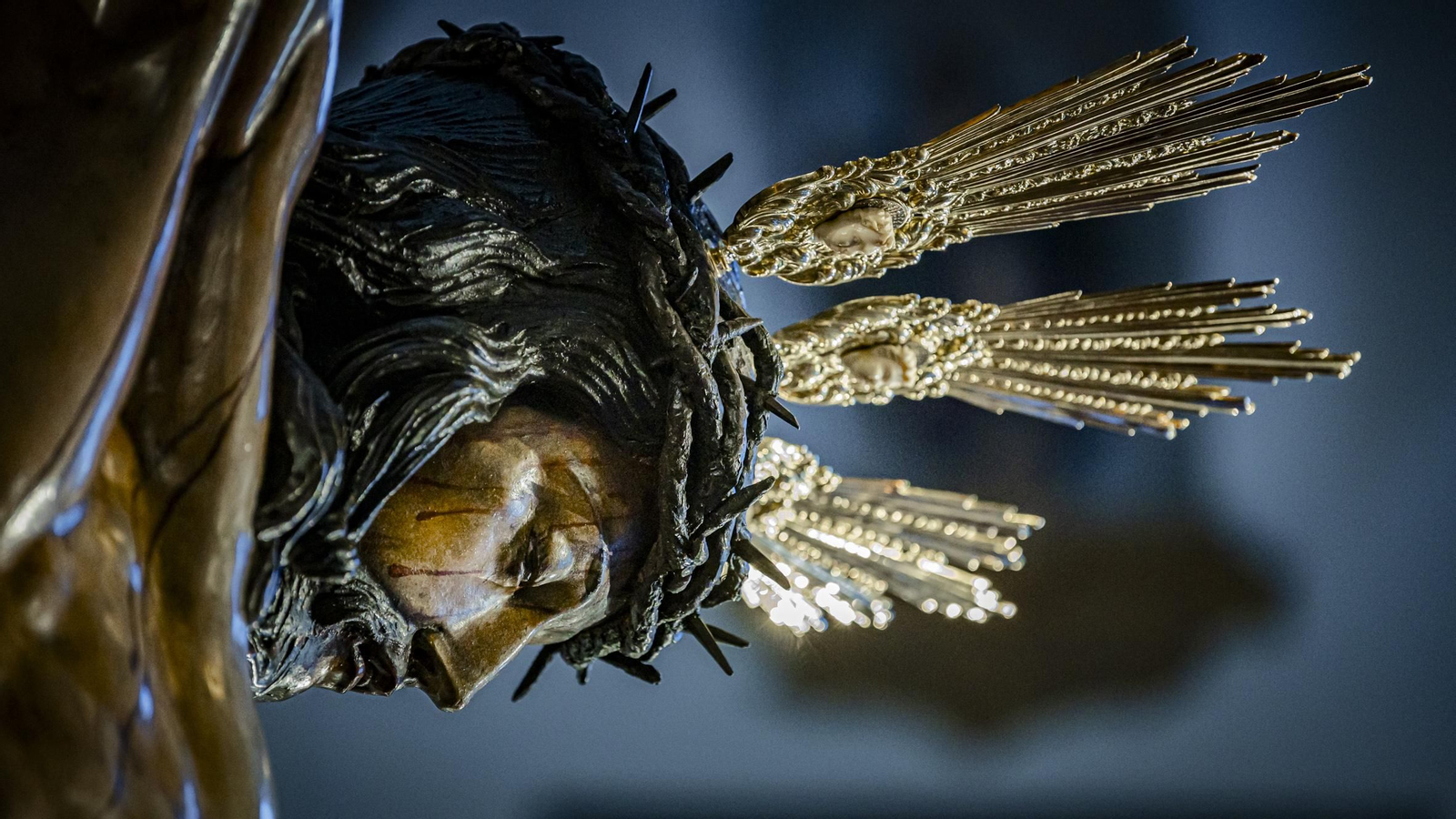 Las imágenes del Cristo de la Misericordia de la cofradía de La Palma después de su restauración