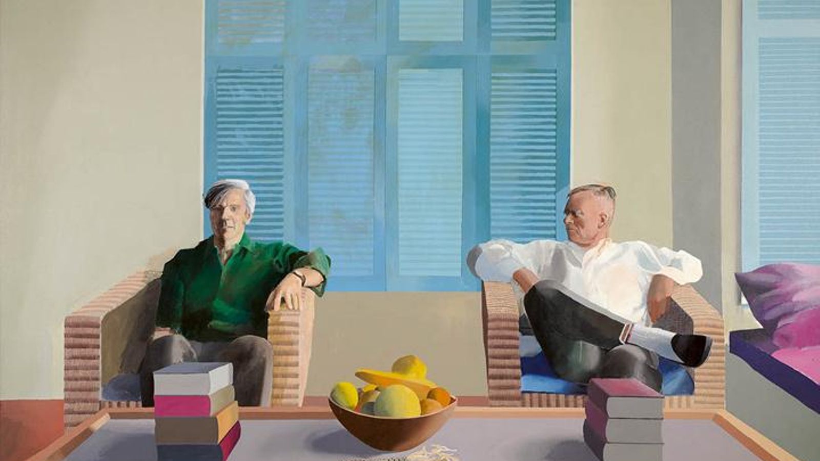 Isherwood y su compañero Don Bachardy en el icónico retrato de David Hockney (1968).