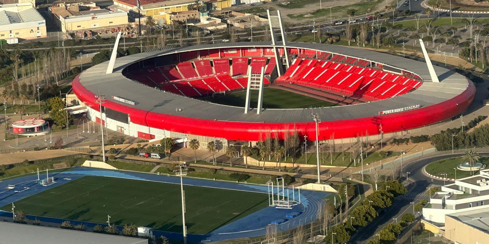 El estadio de la UD Almería, conocido como Power Horse Stadium.