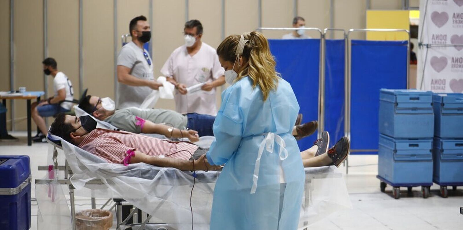 Campaña de donación de sangre celebrada en el centro comercial El Arcángel en mayo.