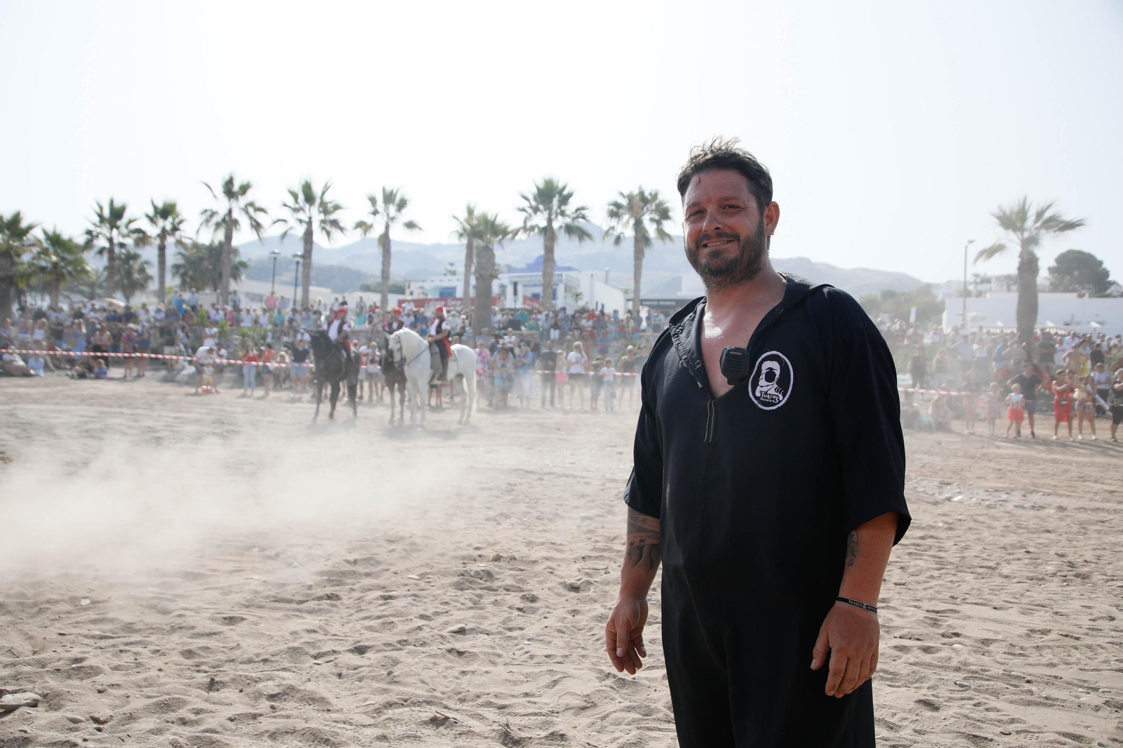 La carrera de cintas y la exhibición de caballos de los Moros y Cristianos de Mojácar, en imágenes