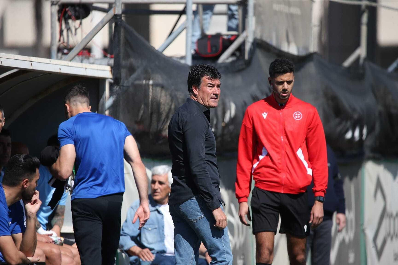 Rafa Escobar en el partido frente al CD Badajoz este domingo