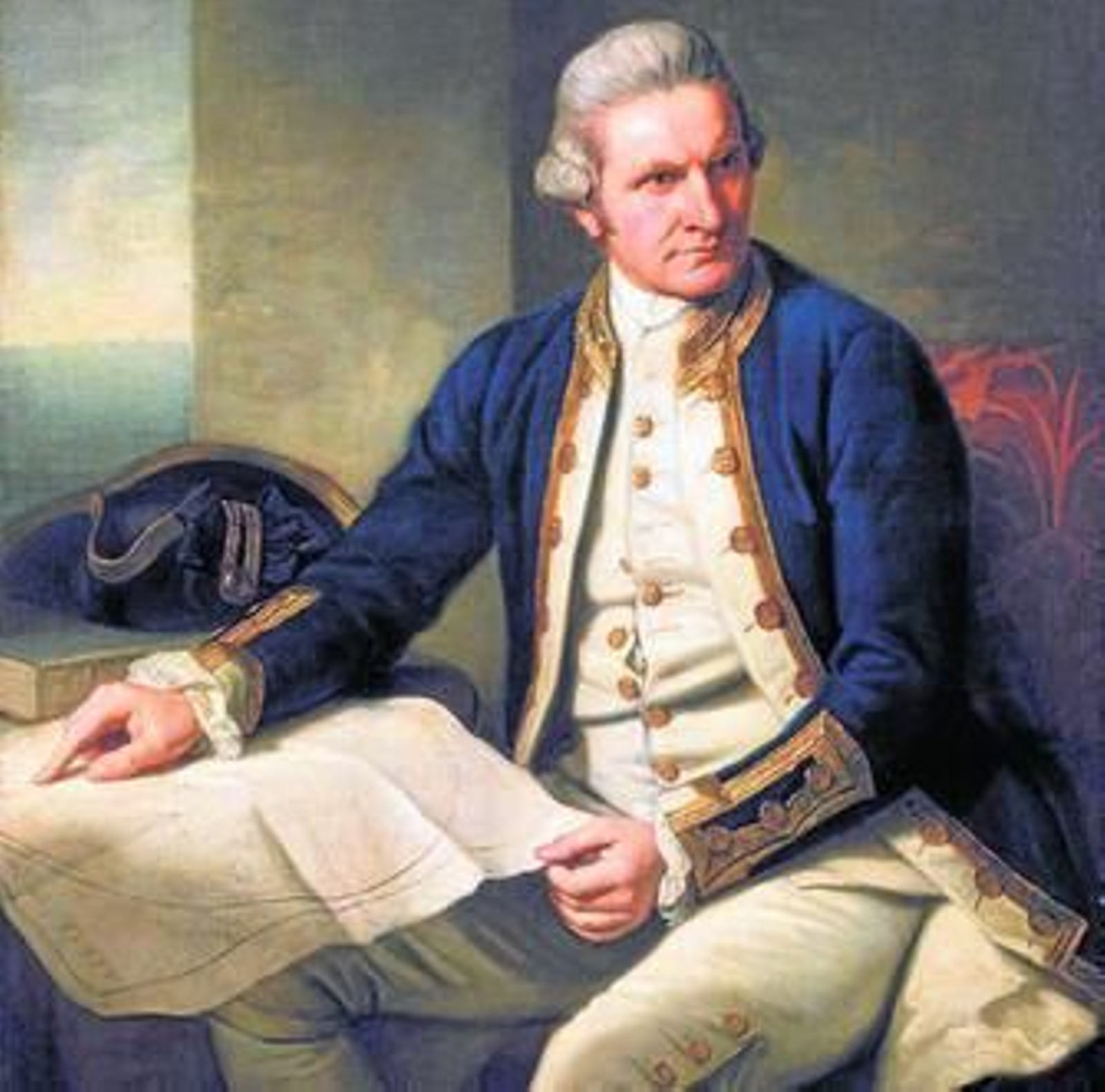 Retrato de James Cook, descubridor de las actuales tierras australianas en 1770 (Nathaniel Dance-Holland, 1776).