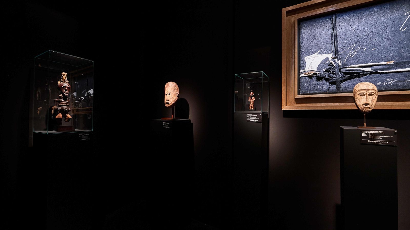 Arte tribal y pintura catalana contemporánea en Montagut.