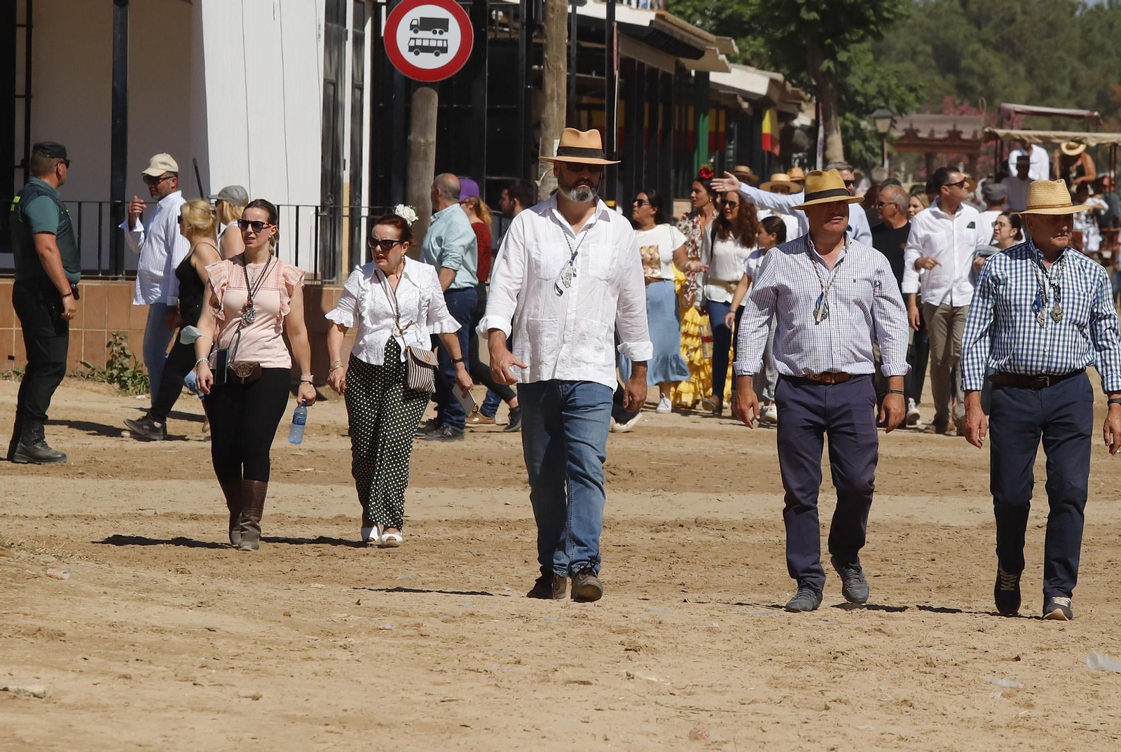 Ambiente en la aldea del Rocío en la jornada del sábado
