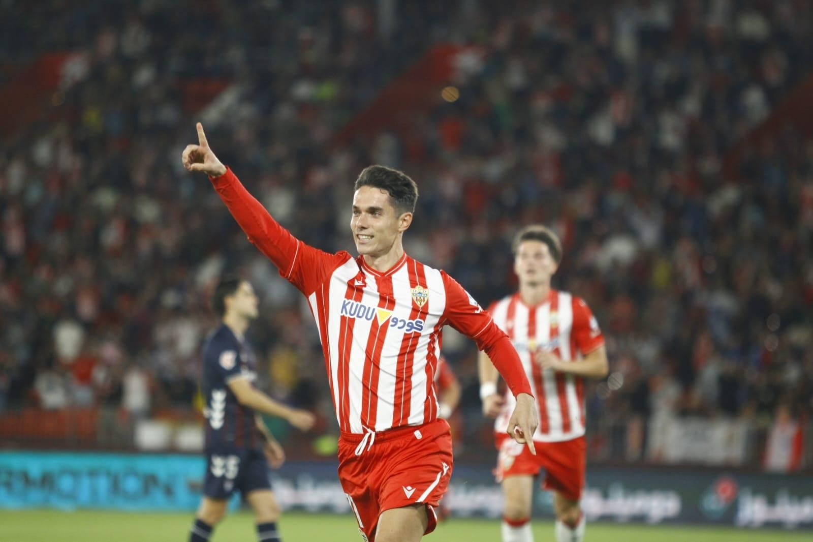 Arribas celebra un gol de la presente temporada