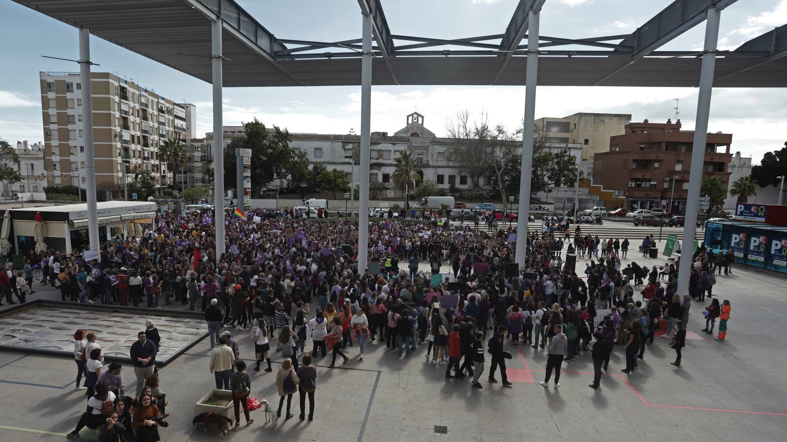 Imágenes de la manifestación  por el Día de la Mujer en Algeciras