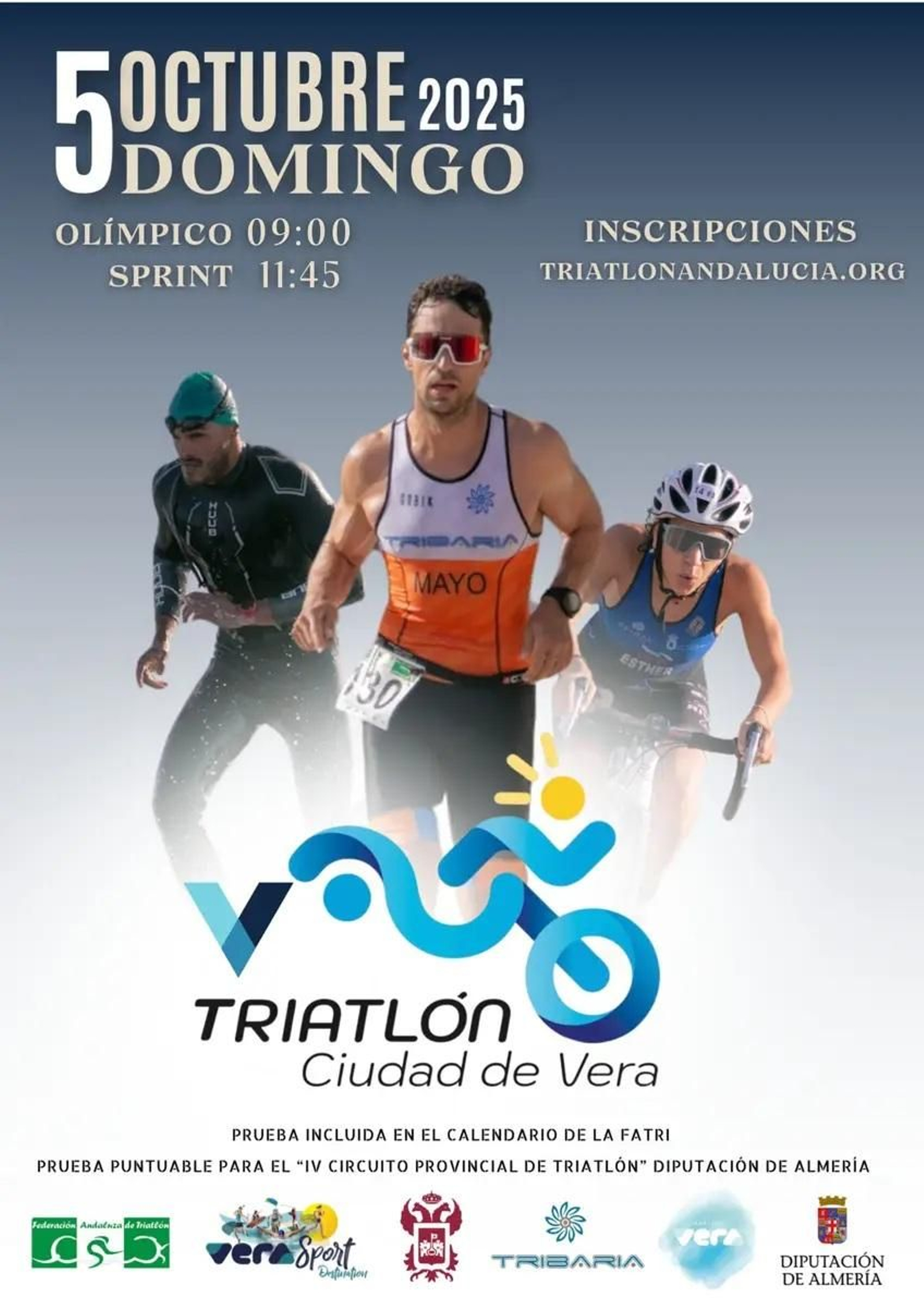 La pueba consta de 1.500 metros de natación, 41 km de ciclismo y 10km de carrera a pie