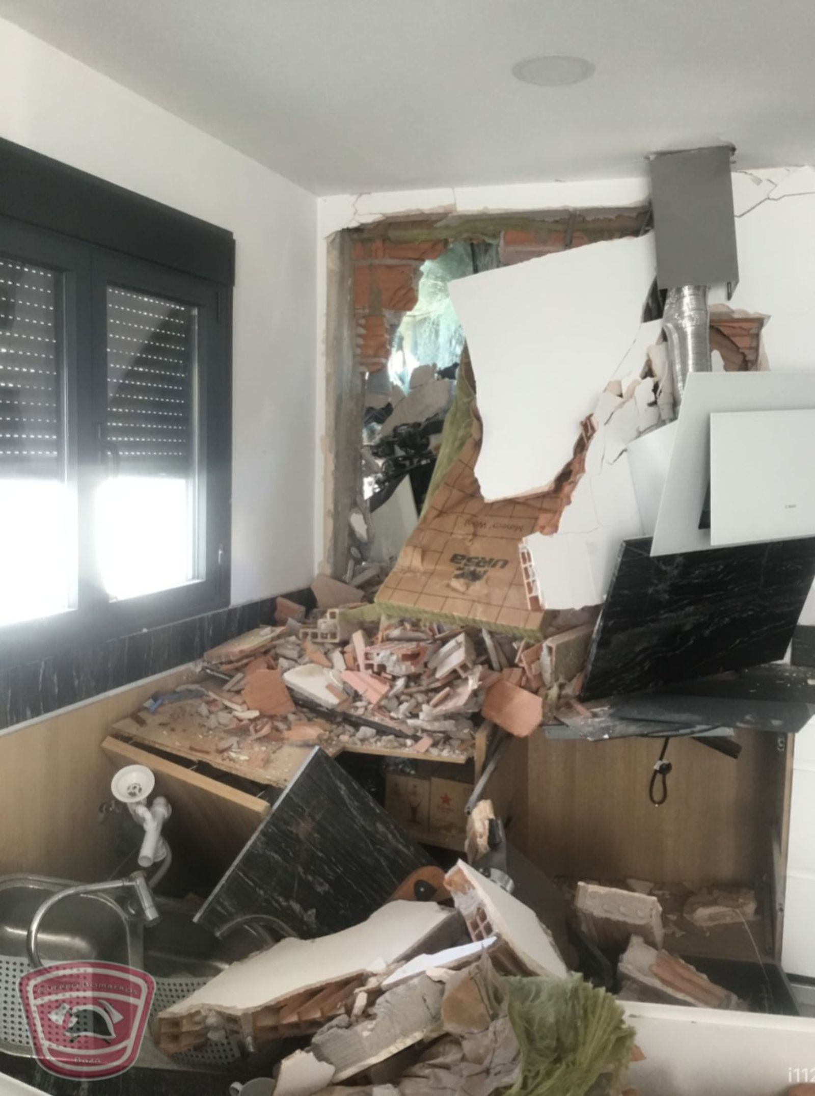 Imagen de los daños provocados en el interior de la vivienda