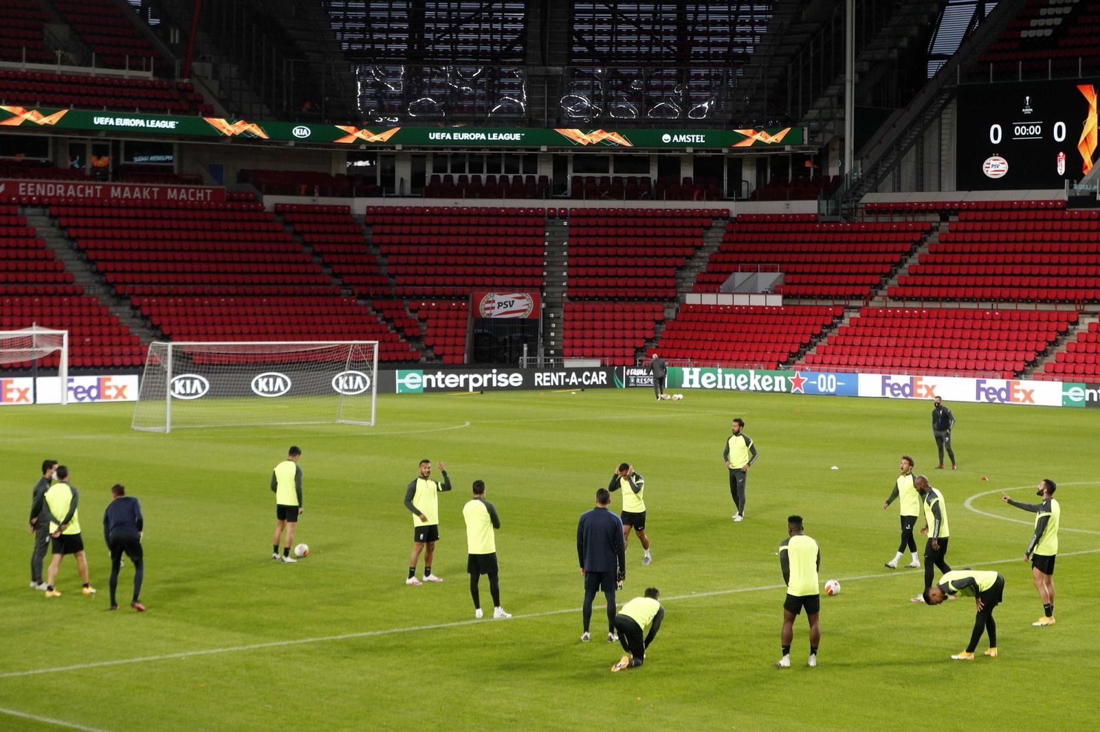 La plantilla se ejercitó este miércoles en el escenario del choque.
