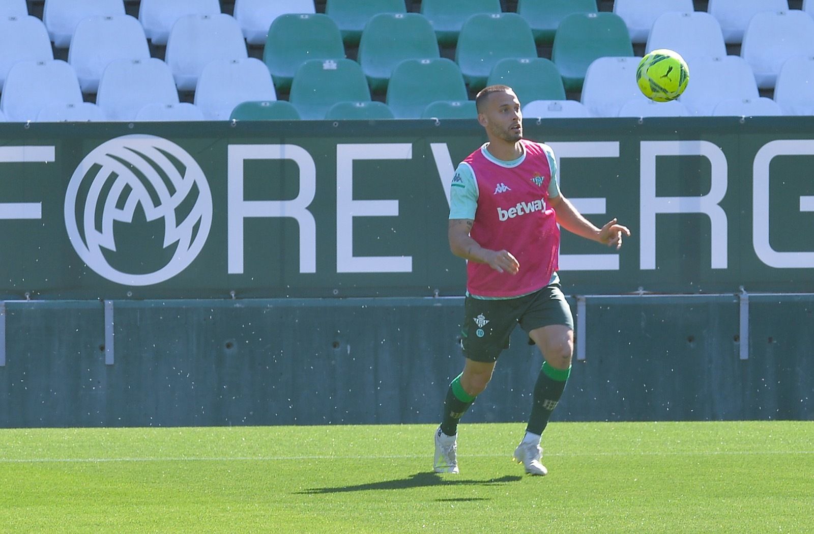 Sergio Canales, durante un entrenamiento.