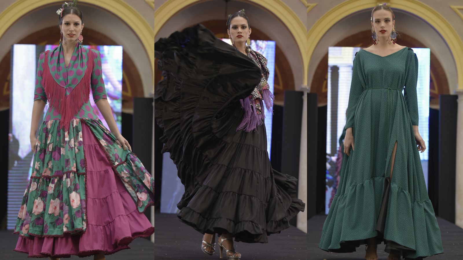 Desfile de Isabel Araujo en Huelva Flamenca 2020 / FOTO: ALEJANDRO DELGADO