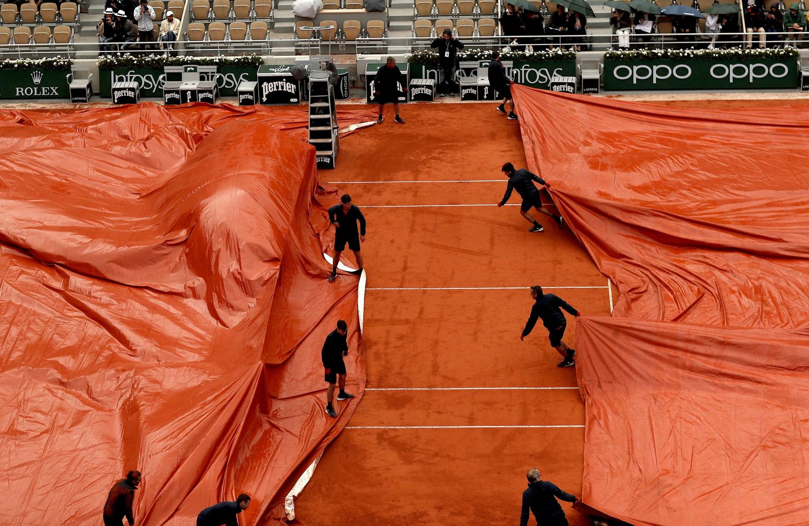 Aplazada al sábado por la lluvia la semifinal Djokovic-Thiem