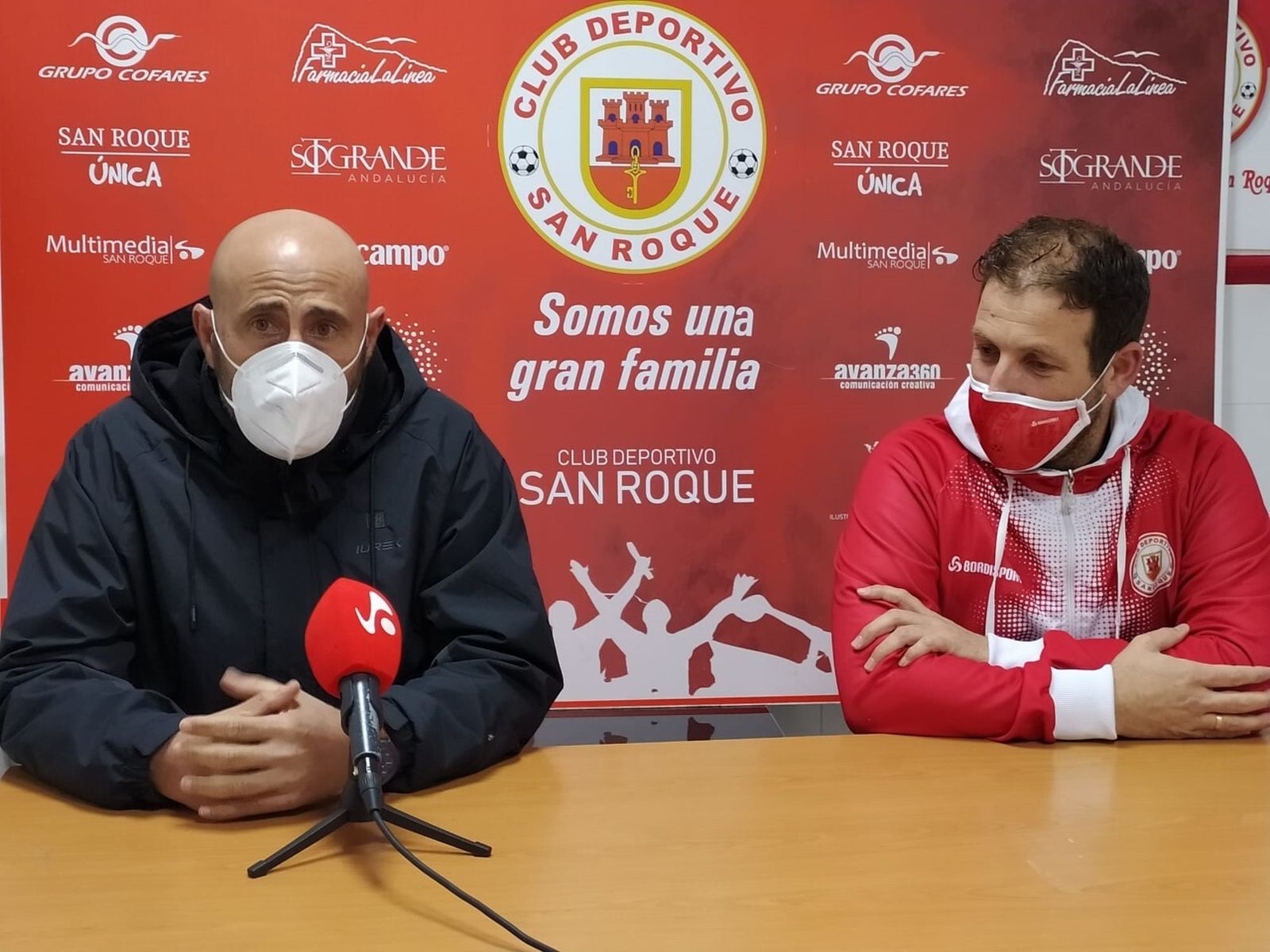 Pablo Sánchez y el presidente, Abel García.