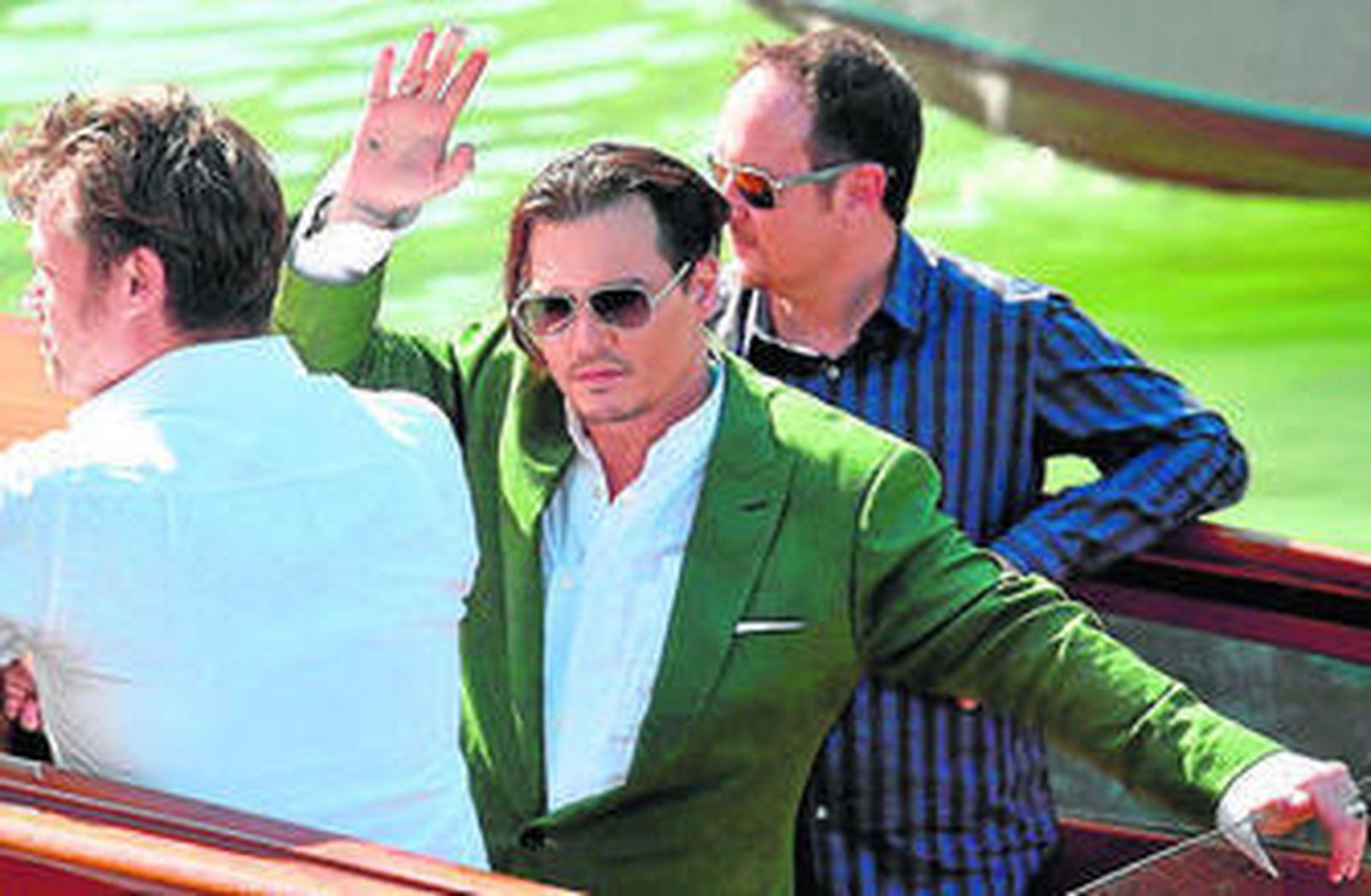 Johhny Depp, ayer, en Venecia.